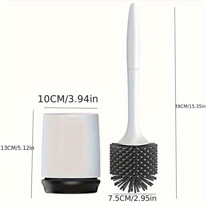 Toilet Brush Set Wall Mounted Handle Flexible Bowl Cleaning Brush