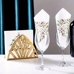 20pcs Christmas Tree Paper Napkins For Holiday Dinner Party
