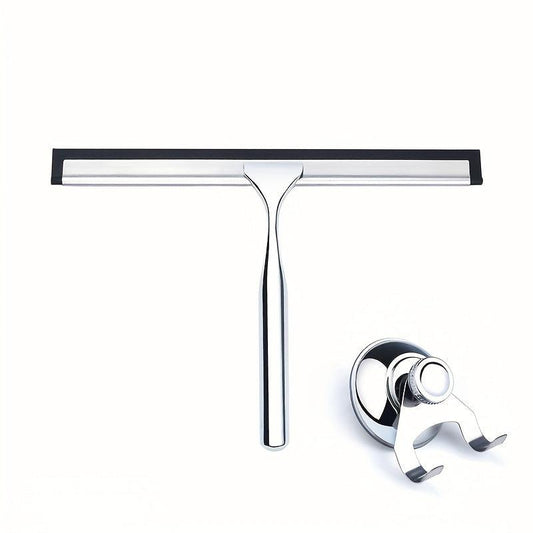 Stainless Steel Shower Scraper with Adhesive Hook