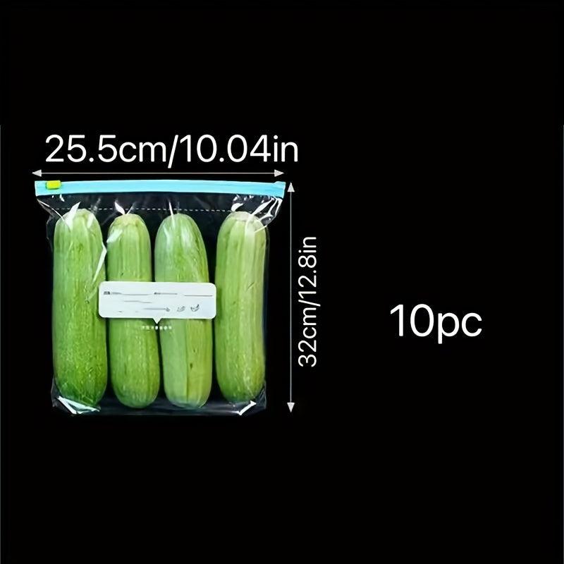 10pcs Clear Zip Bag Sealed Food Storage Leak Proof Containers