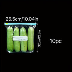 10pcs Clear Zip Bag Sealed Food Storage Leak Proof Containers