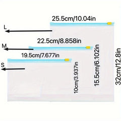 10pcs Clear Zip Bag Sealed Food Storage Leak Proof Containers