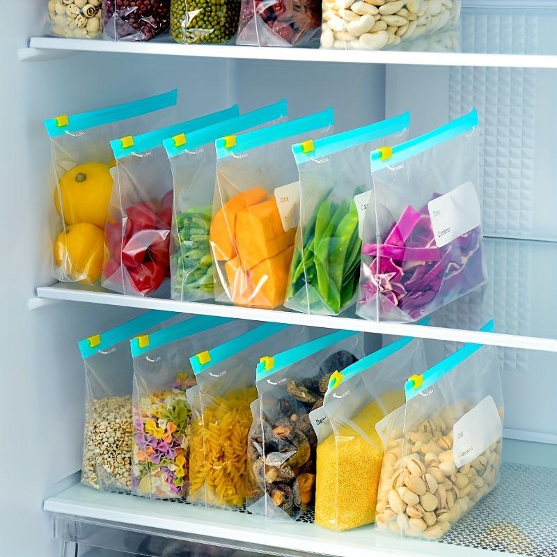 10pcs Clear Zip Bag Sealed Food Storage Leak Proof Containers