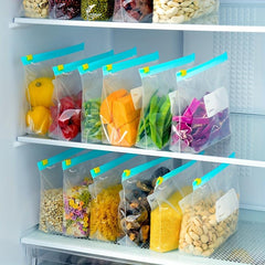 10pcs Clear Zip Bag Sealed Food Storage Leak Proof Containers