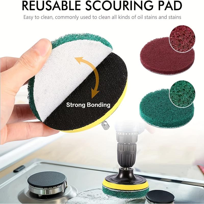 8pcs Drill Brush Set Power Scrub Sponge Home Car Tile Cleaning Brush