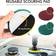 8pcs Drill Brush Set Power Scrub Sponge Home Car Tile Cleaning Brush