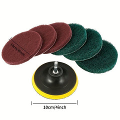 8pcs Drill Brush Set Power Scrub Sponge Home Car Tile Cleaning Brush