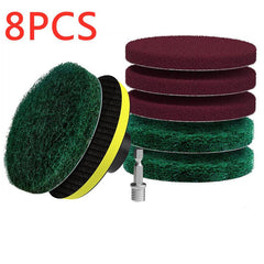 8pcs Drill Brush Set Power Scrub Sponge Home Car Tile Cleaning Brush