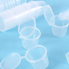 20 Pcs 1oz Disposable Plastic Cups With Lids