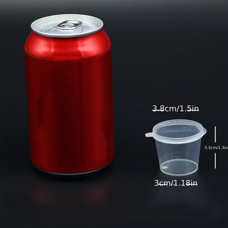 20 Pcs 1oz Disposable Plastic Cups With Lids