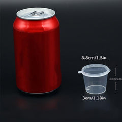 20 Pcs 1oz Disposable Plastic Cups With Lids