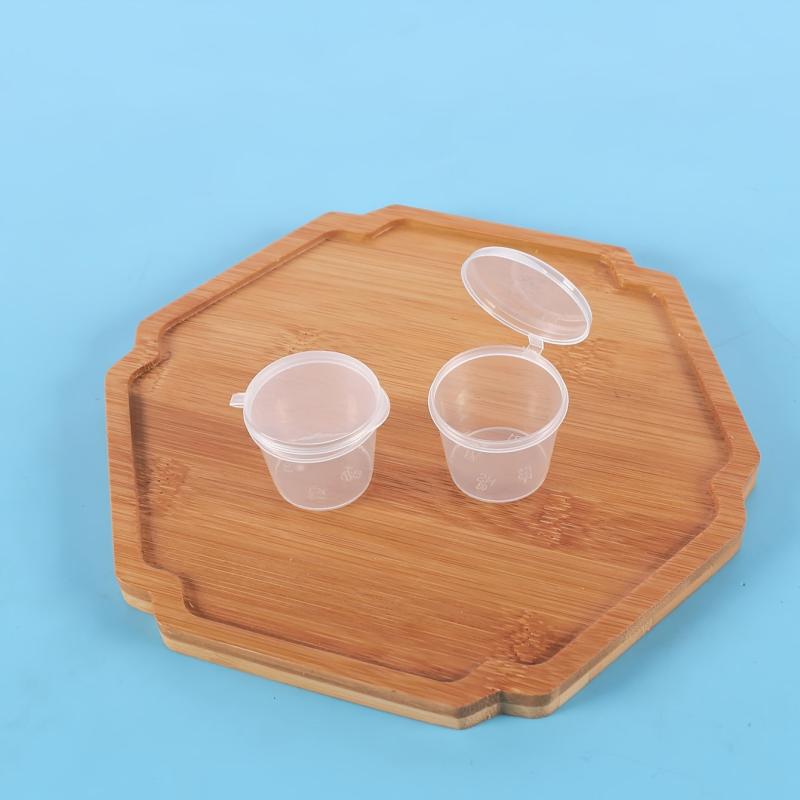 20 Pcs 1oz Disposable Plastic Cups With Lids