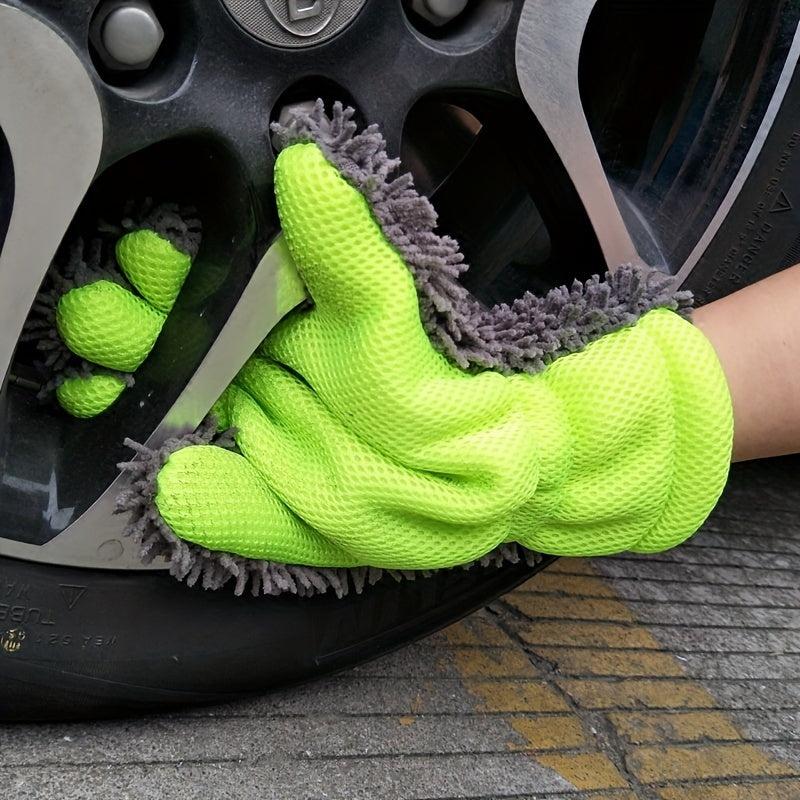 Coral Worm Car Wash Gloves Household Cleaning Tools