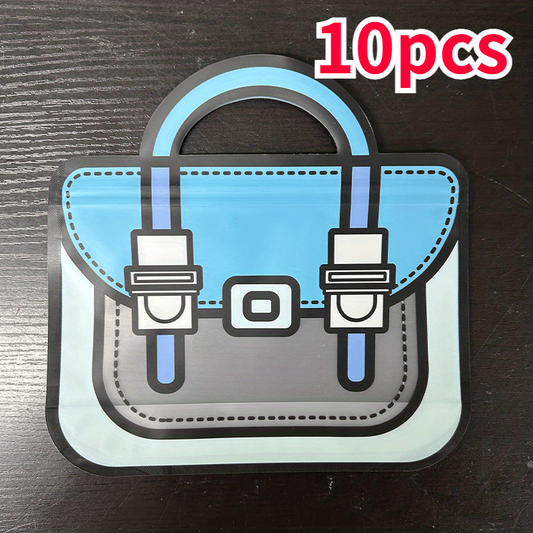 10 PCS Hand Bag Shape Cookie Candy Plastic Zipper Bag Party Supplies