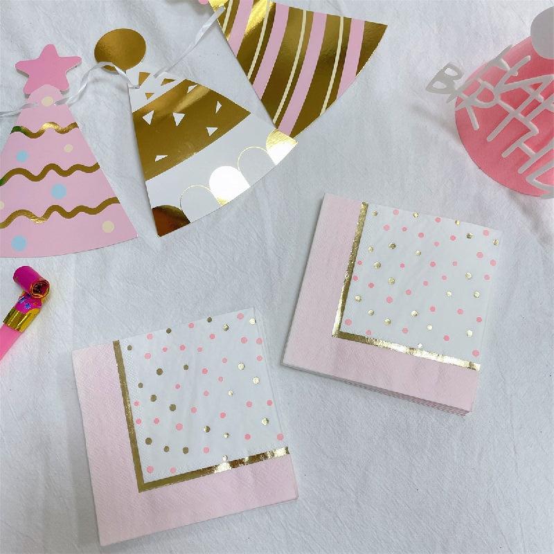 Pink Princess Christmas Party Napkins Set of 20