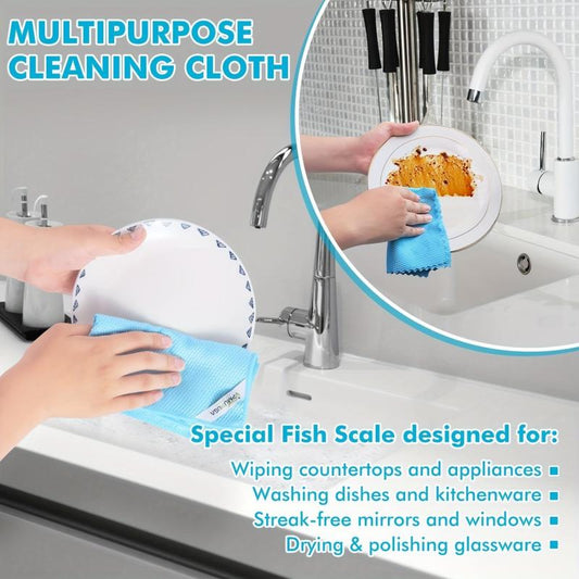10pcs Microfiber Cleaning Cloths for Kitchen Counters Windows Mirrors Glass