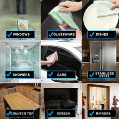 10pcs Microfiber Cleaning Cloths for Kitchen Counters Windows Mirrors Glass