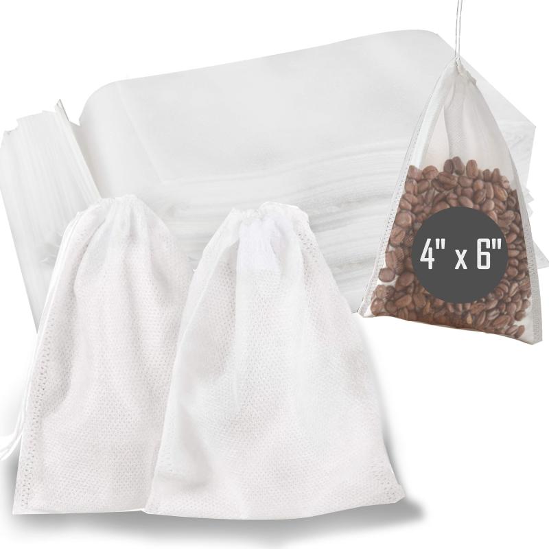 100pcs 200pcs Disposable Tea Filter Bags 4 6in 10 Safe Natural Tea Bags