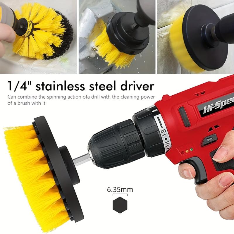 Drill Brush Set Bathroom and Kitchen Accessories - Cleaning Supplies