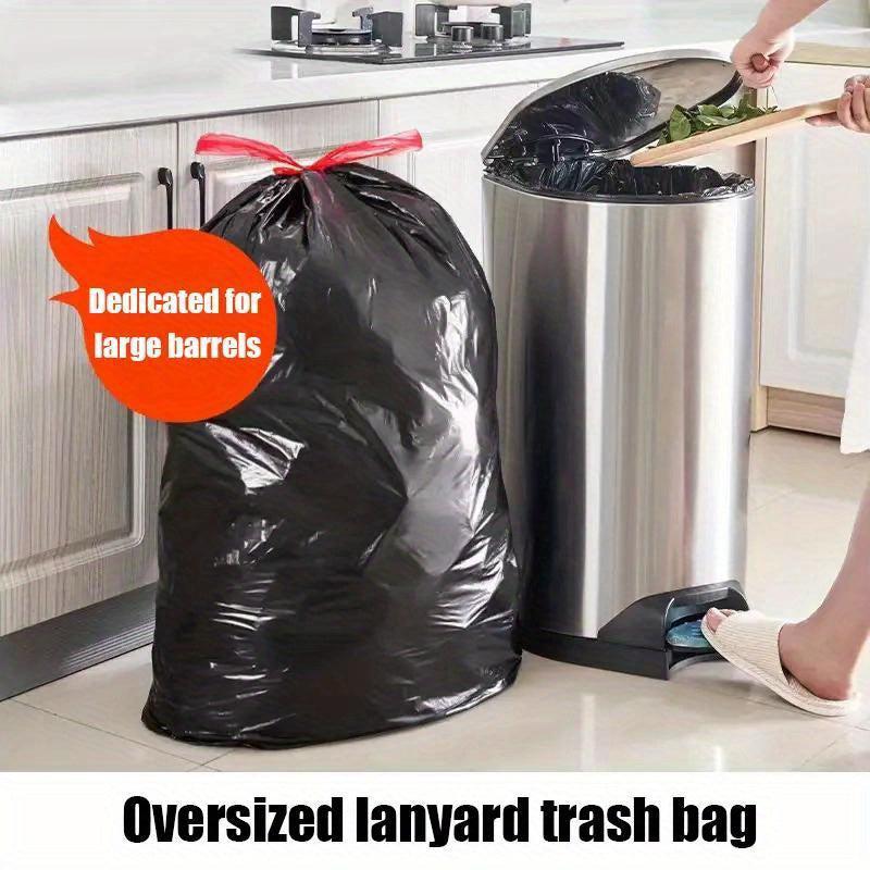 10pcs Extra Large Drawstring Garbage Bag Heavy Duty Disposable Garbage Bag