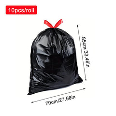 10pcs Extra Large Drawstring Garbage Bag Heavy Duty Disposable Garbage Bag