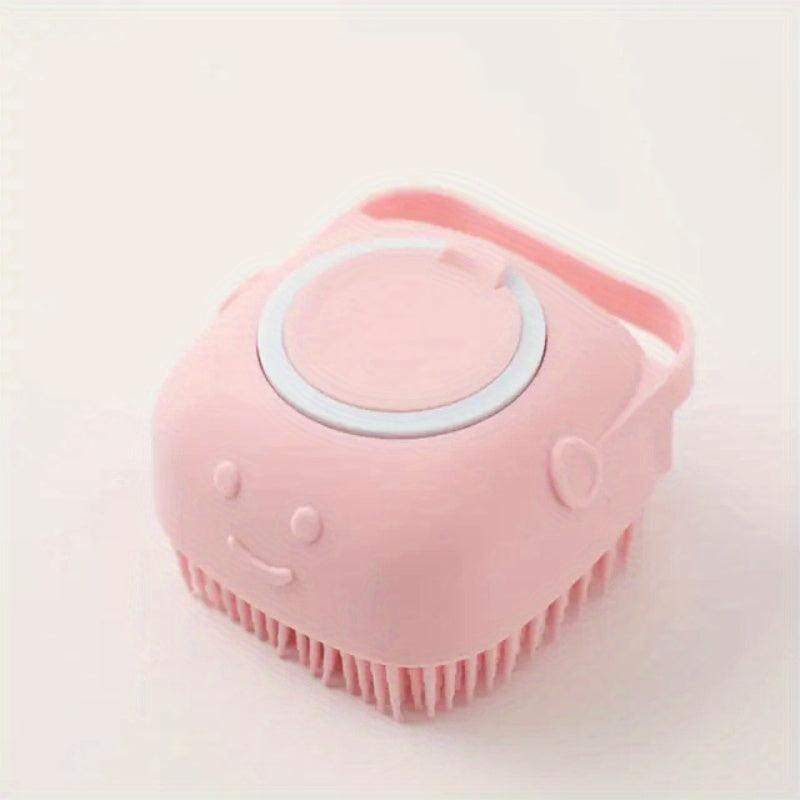 Silicone Body Brush with Shower Gel Dispenser for Exfoliation Massage