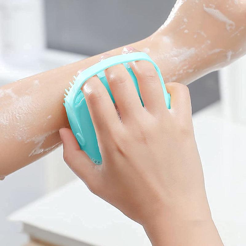 Silicone Body Brush with Shower Gel Dispenser for Exfoliation Massage