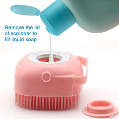 Silicone Body Brush with Shower Gel Dispenser for Exfoliation Massage