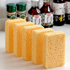 3pcs Wood Pulp Cleaning Sponge Scouring Pad For Household Kitchen