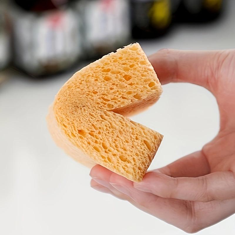 3pcs Wood Pulp Cleaning Sponge Scouring Pad For Household Kitchen