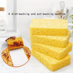3pcs Wood Pulp Cleaning Sponge Scouring Pad For Household Kitchen