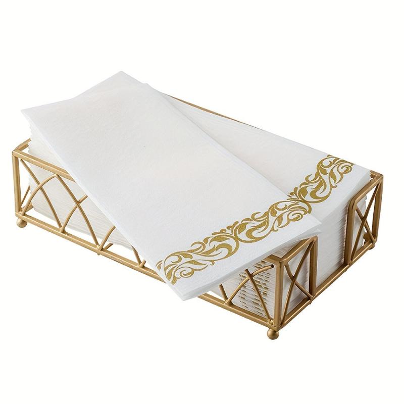 50 Pcs Disposable Guest Towels Soft & Absorbent Linen Feel Paper Hand Towels
