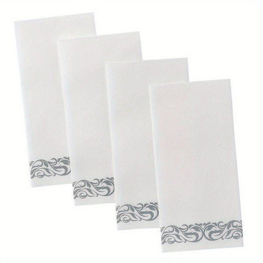 50 Pcs Disposable Guest Towels Soft & Absorbent Linen Feel Paper Hand Towels