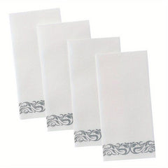 50 Pcs Disposable Guest Towels Soft & Absorbent Linen Feel Paper Hand Towels