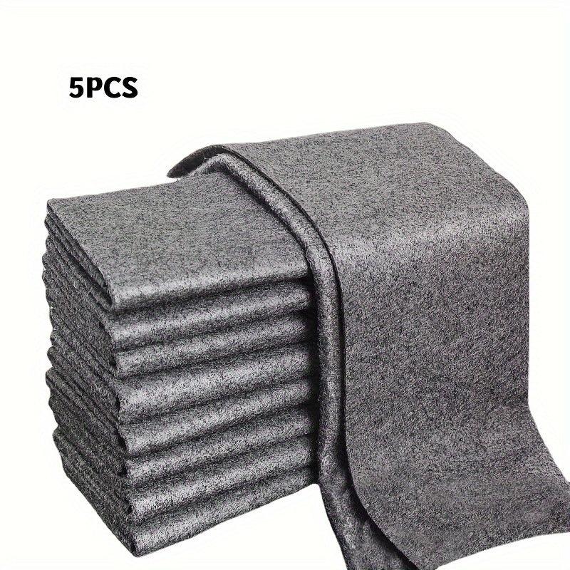 5pcs Magic Glass Wiping Rags Multifunctional Car Cleaning Cloths