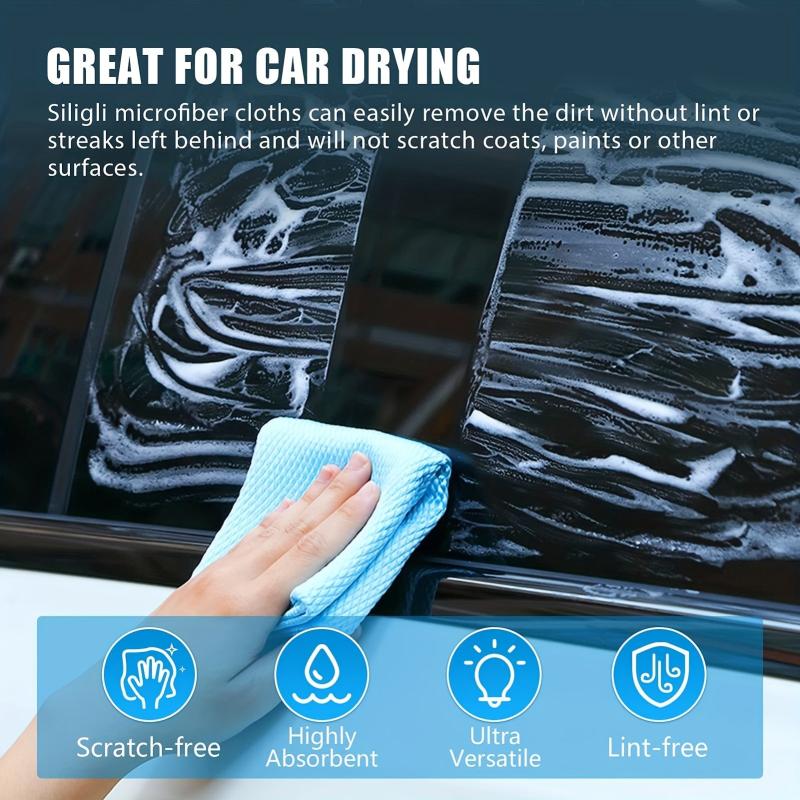 10pcs Fish Scale Glass Wiping Cloth Microfiber Housework Cleaning Kitchen Towel