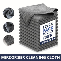 24pcs Microfiber Cleaning Cloth Absorbent Dishwashing Cloth