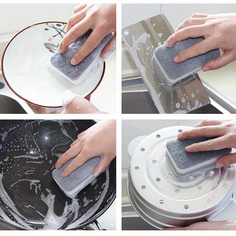 10pcs Cleaning Sponge Double Sided Scouring Pad Multifunctional Kitchen Sponge