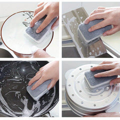 10pcs Cleaning Sponge Double Sided Scouring Pad Multifunctional Kitchen Sponge