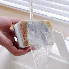 10pcs Cleaning Sponge Double Sided Scouring Pad Multifunctional Kitchen Sponge