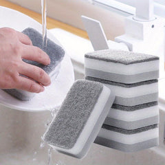 10pcs Cleaning Sponge Double Sided Scouring Pad Multifunctional Kitchen Sponge