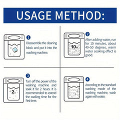 Washing Machine Descaler Cleaner Tablets for Front & Top Loading Machines