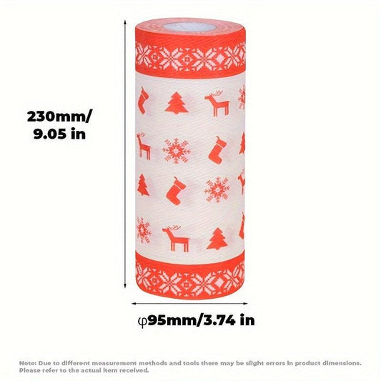 Christmas Printed Paper Towel 3 ply Roll 75sheets Kitchen Tissue Disposable