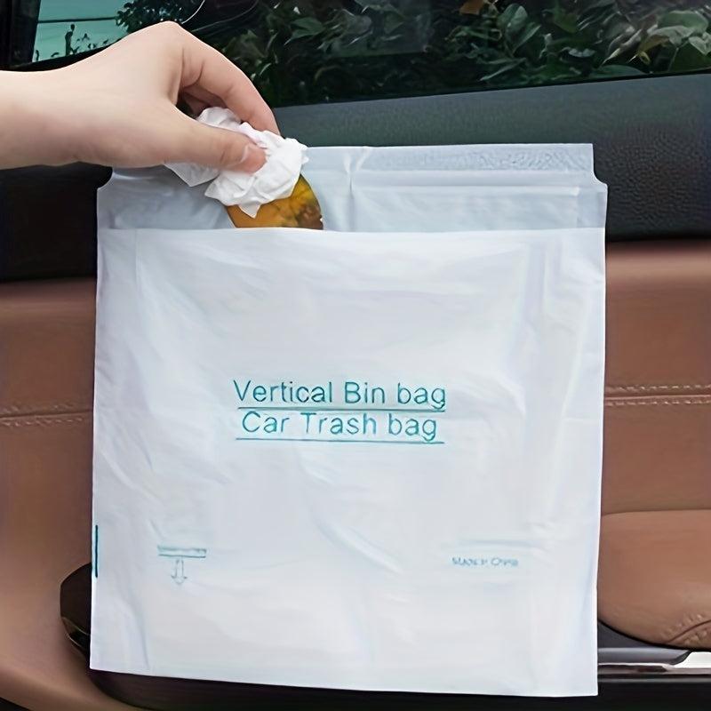 100pcs Car Garbage Bag Self Adhesive Disposable Waterproof Leakproof Trash Bag