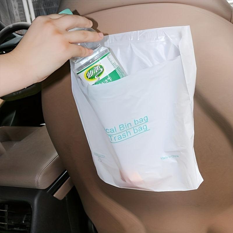 100pcs Car Garbage Bag Self Adhesive Disposable Waterproof Leakproof Trash Bag