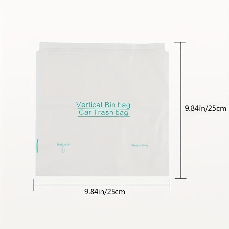 100pcs Car Garbage Bag Self Adhesive Disposable Waterproof Leakproof Trash Bag