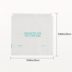 100pcs Car Garbage Bag Self Adhesive Disposable Waterproof Leakproof Trash Bag