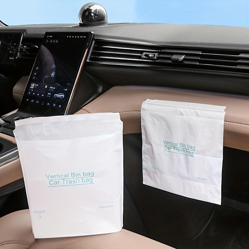 100pcs Car Garbage Bag Self Adhesive Disposable Waterproof Leakproof Trash Bag