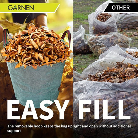 32 Gallon Reusable Garden Garbage Bag with Reinforced Handle