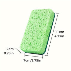3pcs Multifunctional Cleaning Sponge Double Sided Scouring Pad For Household